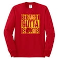 thumbnail image 2 of Straight Outta St. Louis STL Fan | Fantasy Baseball Fans | Mens Sports Long Sleeve T-Shirt, Red, 3XL, 2 of 4
