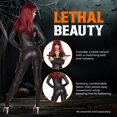 thumbnail image 3 of Disfraz de Asesina Roma 2 Piezas Catsuit Negro con Cinturón, 3 of 9