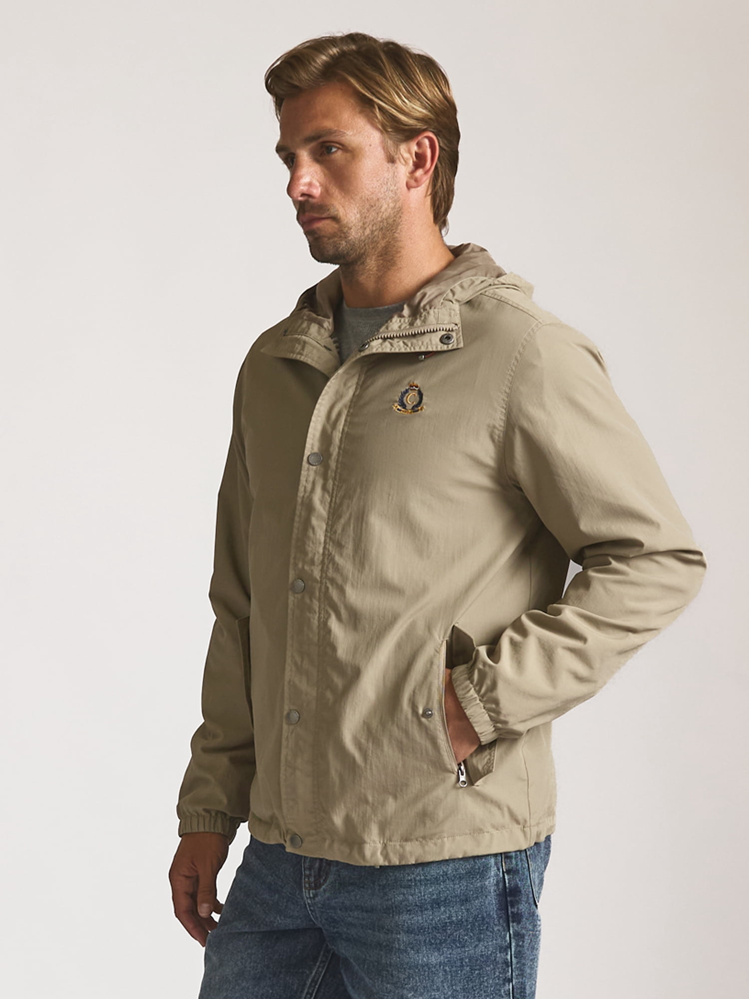 Chaps Men’s and Big Men’s Heritage Hooded Rain Jacket, Sizes S–2XL