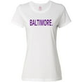 thumbnail image 3 of Inktastic Baltimore in Purple Text Women's T-Shirt, 3 of 5