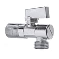 thumbnail image 1 of Brass Angle Stop Valve, Non Slip Safe Single Control Water Shut Off Ergonomic 1/4 Quarter Turn Brass Angle Stop Valve with Coated Shell for Toilet, 1 of 7