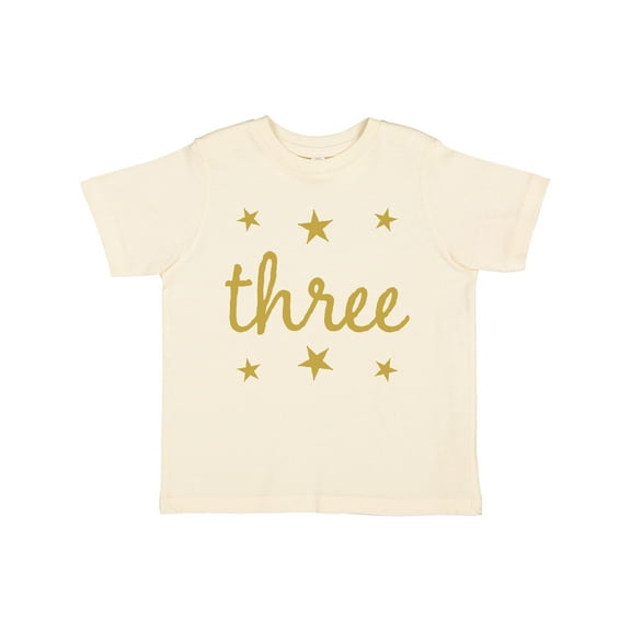 Inktastic 3rd Birthday Gold 3 Year Old Boys or Girls Toddler T-Shirt