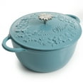 thumbnail image 3 of The Pioneer Woman Timeless Beauty Cast Iron 5-Quart Dutch Oven, Turquoise, 3 of 7