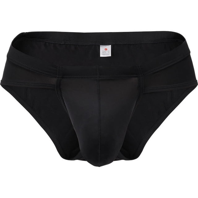 Ropa interior de seda helada para hombre, ropa interior sexy de cintura baja, transpirable, de color sólido, ropa interior fina