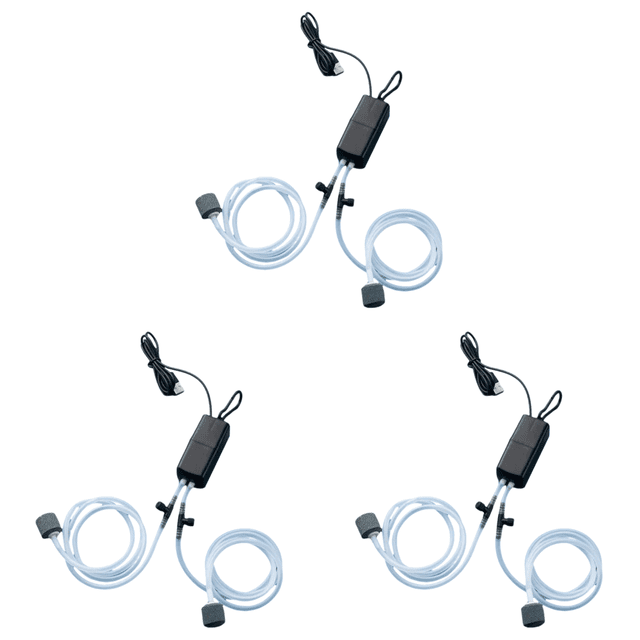 Mini Bomba Aire Rium Aireador Tanque Peces USB Oxígeno Silenciosa para Peces() Aqua Black