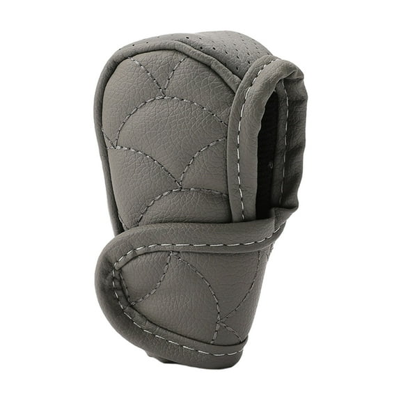TACILIP Car Accessories, Leather Lattice Pattern Gear Knob Cover, Auto Car Knob Protective Sleeve Hoop & Loop Type, Gift for Father