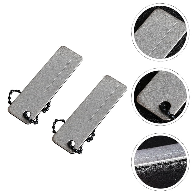 Sharpening Stone for Outdoor Use Lightweight and Mini Portable Designed Easy to Carry Emery Material Assorted Color 2pcs