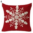 thumbnail image 1 of Merry Christmas Snowflake Tree Print Throw Pillow Cover Case Sofa Bed Car Decor, 1 of 10