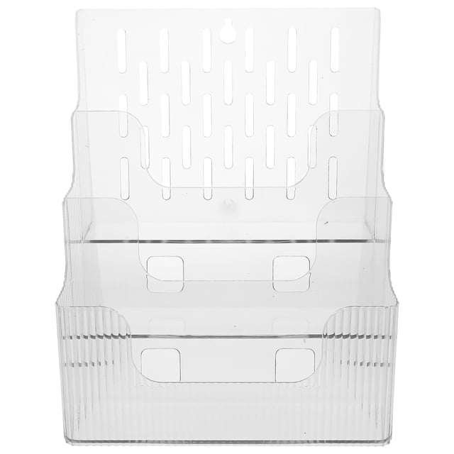 Estante de archivos de mesa Estante para folletos de varios niveles Portafolletos transparente Soporte para documentos de mesa