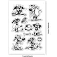thumbnail image 6 of Comic Dog Clear Stamps for DIY Scrapbooking Interesting Dog Silicone Stamp Seals Cartoon Dog Transparent Stamps for Cards Making Photo Album Journal Home Decoration 6.3×4.33inch, 6 of 8