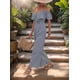 thumbnail image 5 of Plisados A Rayas para Mujer, Elegantes, de Verano, con Tirantes y Pantalones de Pierna , . Azul Marino L, 5 of 7