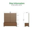 thumbnail image 6 of MAYEERTY 47.2"×47.2"×15.7" Brown Iron Planter Box with Trellis - Louvered Classic Look, Blends with Nature, 6 of 6