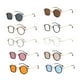 thumbnail image 2 of Minnieouse Gafas de sol clásicas cómodas y modernas, marco ligero para hombres y mujeres, gafas de sol redondas de moda, materiales, luz plana1 Type3 NO3, 2 of 6