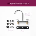 thumbnail image 4 of Llave Mezcladora Fregadero Brucke latón doble comando cromado, 4 of 6