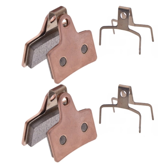LEFU for Bicycle Disc Brake Pads for E-Bikes, 2 Pairs Full Metal Ceramic Brake Pads, Caliper Replacement Parts, All-Weather Performance, Easy Installation, Full Metal Gold