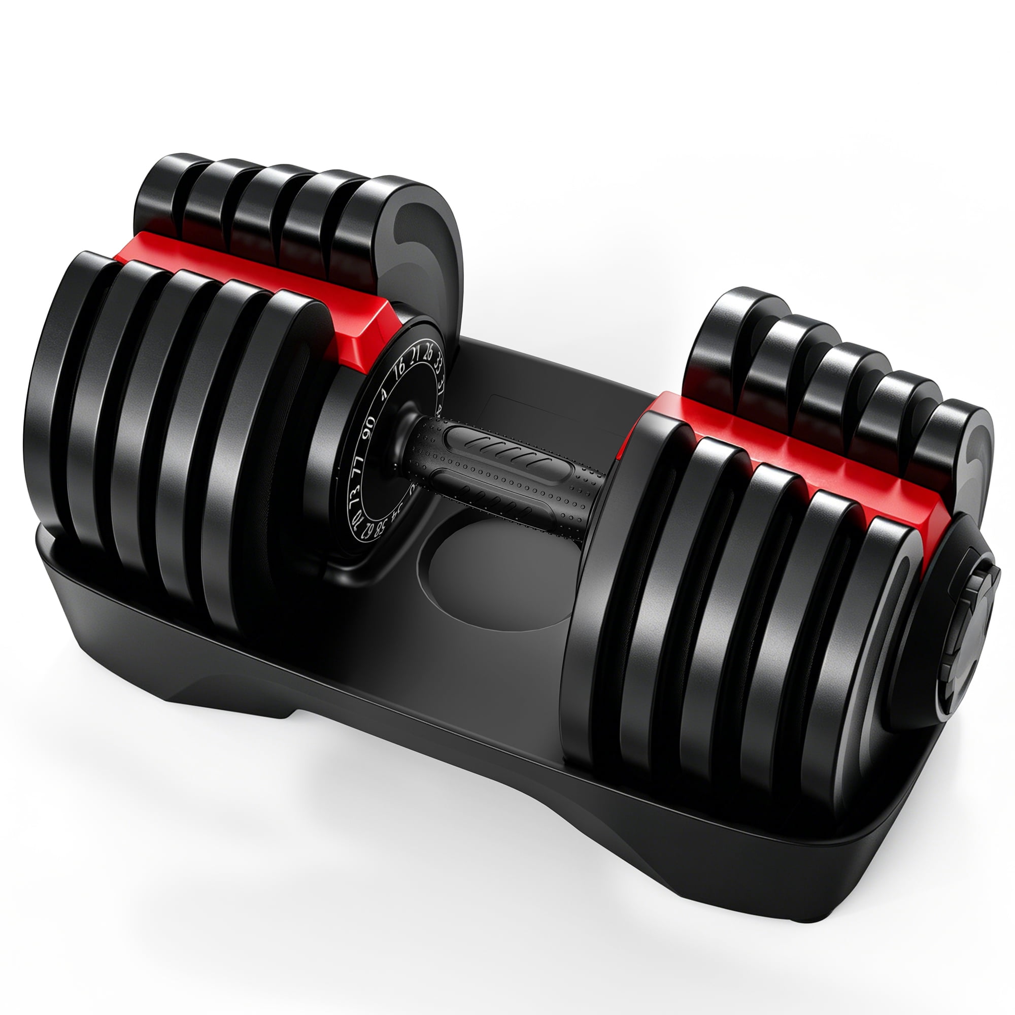 Adjustable Dumbbell 4 to 90 LBS, 16-in-1 Free Weight Adjustable Dumbbell, Quick-Adjust Dumbbell with Auto Safety Lock, Space-Saving Design, Home Gym Strength Training Equipment Men & Women