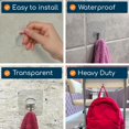 thumbnail image 5 of Adhesive Hooks and Wall Hangers for Hanging Heavy Duty 22 lbs - Robe Towel Hooks, Waterproof Adhesive Wall Hooks for Home, Bathroom, Kitchen, Office, and Outdoor, 20 Pack, 5 of 8