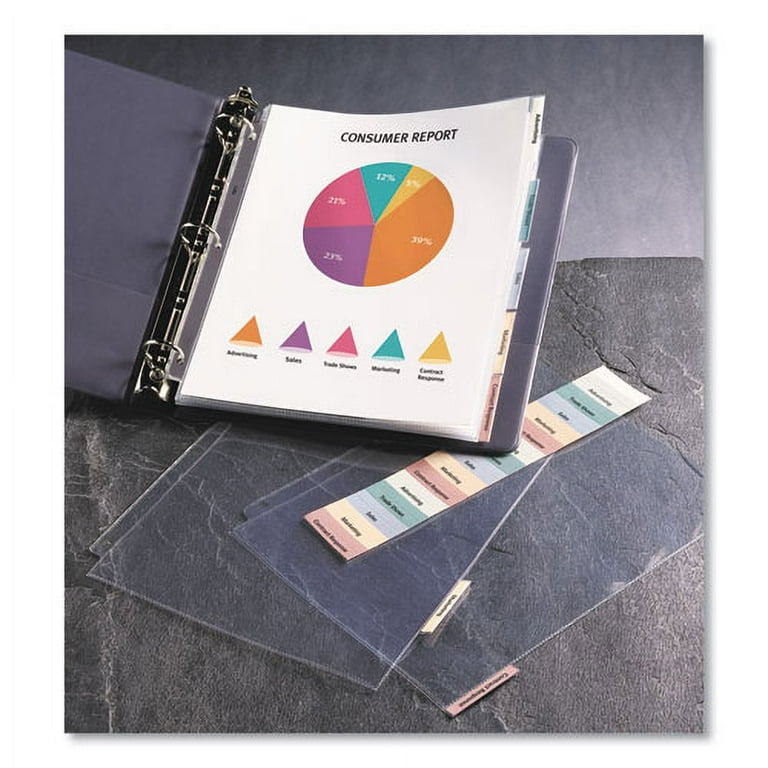 Protect 'n Tab Top-Load Clear Sheet Protectors w/Five Tabs, Letter Protect 'n Tab Top-Load Clear Sheet Protectors w/Five Tabs, Letter