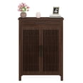 thumbnail image 5 of Fnova 5-Tier Cabinet with 1 Drawer, Side Cabinet Adjustable Shelves, Shoe Storage, Louvered Doors, Easy Assembly, for Entryway, Hallway, Living Room, Bathroom, 5 of 20