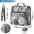 thumbnail image 2 of FORMRS Zipper Binder with Shoulder Strap 2-inch Ring 500 Sheet Capacity File Bag, Black Roses, 2 of 5