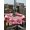 Pink Red, variant on Outdoor Tablecloth with Umbrella Hole and Zipper, Valentine's Day Rectangle Table Cloth 60x102 Inch Waterproof Tablecloth, Gnomes Loves Roses Romantic Pink Plaid Picnic Table Cover for Patio Camping
