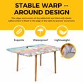 thumbnail image 4 of Easter Table Cloths for 3 Foot Rectangle Tables, Colorful Wooden Grain Easter Bunny Eggs Farmhouse Flower Patio Waterproof Elastic Fitted Tablecloths, Washable Rectangular Table Cover for Camping, 4 of 8