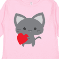 thumbnail image 4 of Inktastic Heart Cat Boys or Girls Long Sleeve Toddler T-Shirt, 4 of 5