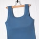 thumbnail image 5 of Camiseta sin mangas de cuello redondo acanalada para mujer, tallas grandes, con relleno incorporado: tejido suave, informal para el verano, XL-XXXL, contorno de pecho 76-102 cm., 5 of 8