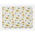 thumbnail image 1 of Hedgehog Bath Mat, Autumn in Woods Theme Different Wildlife Mascots with Little Flowers, Non-Slip Plush Mat Bathroom Kitchen Laundry Room Decor, 29.5 X 17.5 Inches, Goldenrod Grey Yellow, Ambesonne, 1 of 2