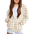 thumbnail image 2 of AUNVITO Boys Girls 4-12Y Colorful Stripes Full Zip Hooded Jacket Windbreaker Loose Fit Casual Sportswear 100% Polyester, 2 of 8
