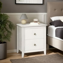 YYAo Nightstand, Side Table,Modern Nightstand with 2 Drawers for Small Spaces-White