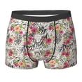 thumbnail image 6 of Men's Boxer Briefs, Roses Mixed Zebra Soft Comfy Mens Underwear Boxer Briefs Breathable With Widen Waist, 6 of 7