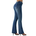 thumbnail image 2 of roswear Women's Stretchy Flare Jeans Bootcut, 30.3" Inseam, Size 4-16, 2 of 6