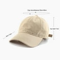 thumbnail image 2 of Dad Hat Unisex Cotton Baseball Cap for Men and Women Adjustable Lightweight Polo Style Curved Brim - khaki, 2 of 6