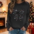 thumbnail image 4 of Ichuanyi Christmas Sweatshirts for Women Christmas Graphic Long Sleeve Shirt Xmas Holiday Crewneck Pullover Tops, 4 of 6