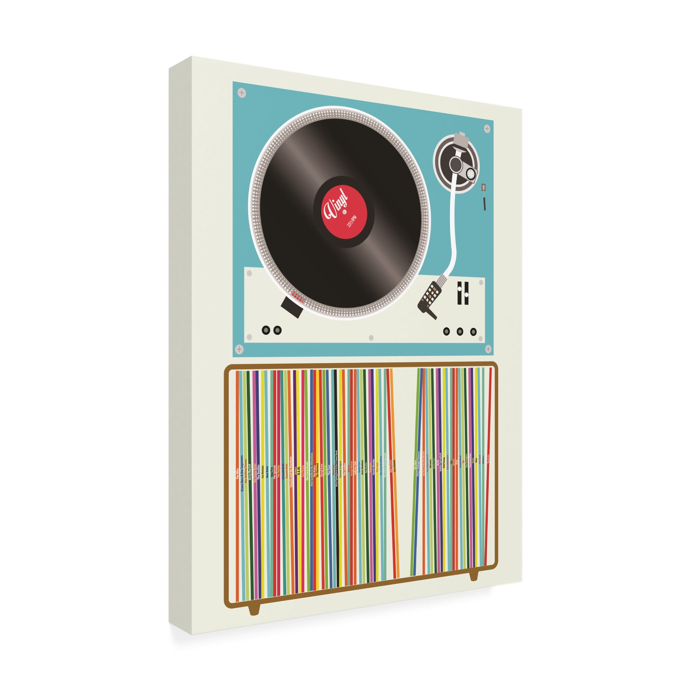 Trademark Fine Art Jon Downer Vinyl Stack Canvas Wall Art