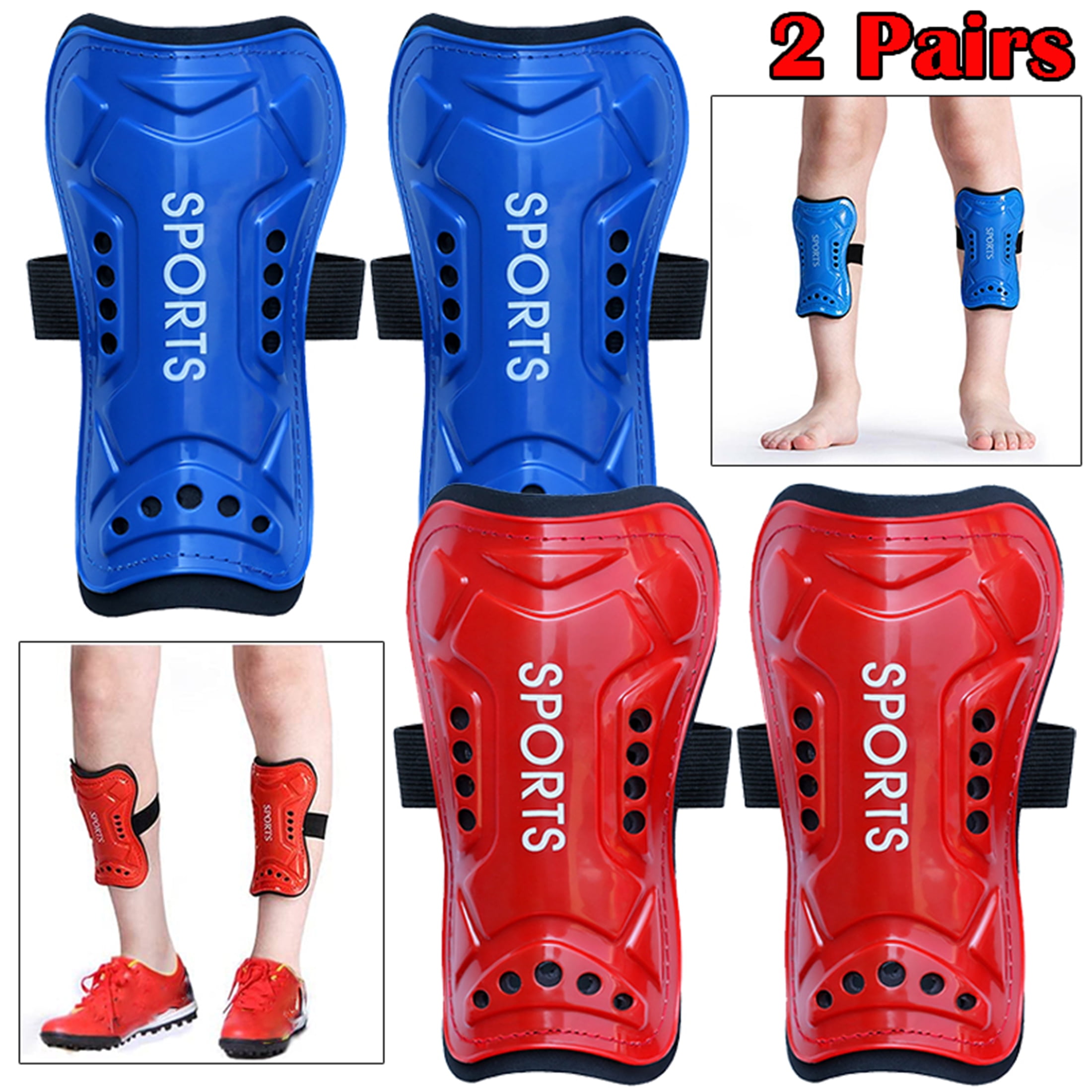 Kids Soccer Shin Guards Ages 613, Ankle Protection Gear, Elbourn