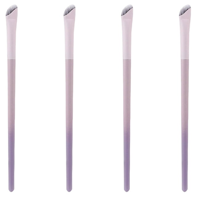 Hytrove 4Ud Herramientas De Maquillaje Para Ojos Con Brocha Angulada Para Delineado En Color Púrpura