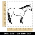 thumbnail image 2 of American Quarter Horse Buckskin Square Rubber Stamp Stamping Scrapbooking Crafting - Large 2.75in, 2 of 7