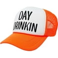 thumbnail image 4 of Funky Junque Foam Trucker Party Hat - Day Drinkin (Neon Orange/White), 4 of 5