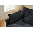 thumbnail image 5 of S-HOME Soft Chenille Upholstered Accent Chair with Ottoman in Modern Design for Living Room and Bedroom Comfort，Black, 5 of 13