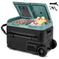 thumbnail image 1 of Costway Dual Zone 12V Car Refrigerator 42QT Portable Compressor Fridge Freezer (-4℉~68℉) Green, 1 of 10