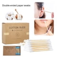 thumbnail image 1 of 1 Box Cotton Swab No Lint Loss Disposable Double Head Design Soft Cleaning Colorful Round Pointed Head Makeup Swab Home Supply, 1 of 8