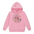 thumbnail image 2 of SonxaHe Toddler Girls' Hooded Sweatshirt Happy New Year Long Sleeve Hoodie Child Holiday Festival Cozy Winter Hoodies Pink,Sized 2-3, 2 of 4