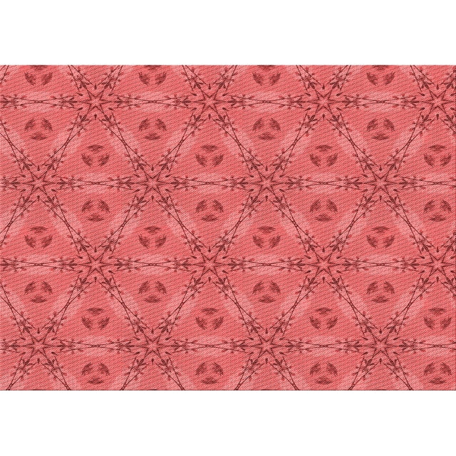 Ahgly Company Tapis d'Intérieur Lavables en Machine, Rectangle Rouge Transitionnel, 4' x 6'