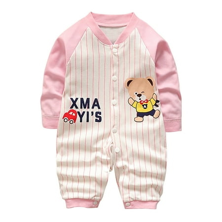 

Girls Jumpsuit Kids Fashion Cotton Cartoon Print Playsuits Outfits Christmas Casual Skin-Friendly Kids Baby Girl Kint Romper