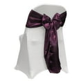 thumbnail image 4 of Your Chair Covers - 10 Pack Satin Sashes Eggplant, 4 of 5