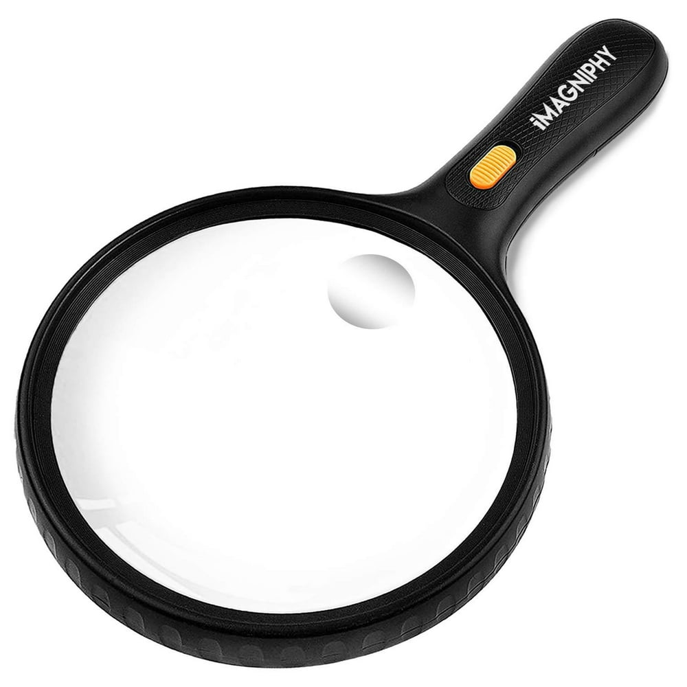 iMagniphy Extra Large Shatterproof Magnifying Glass Lightweight 2X 5X