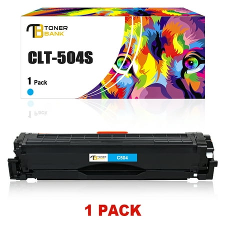 Toner Bank 1-Pack Compatible Toner for Samsung CLT-C504S C504 Xpress SL-C1810W C1860FW Printer Ink (Cyan)