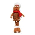 thumbnail image 2 of Muñecas de decoración navideña, muñeco de hombre de jengibre con patas largas, figuritas navideñas, adornos, estatuilla navideña decorativa para ropa sombrero, 2 of 8
